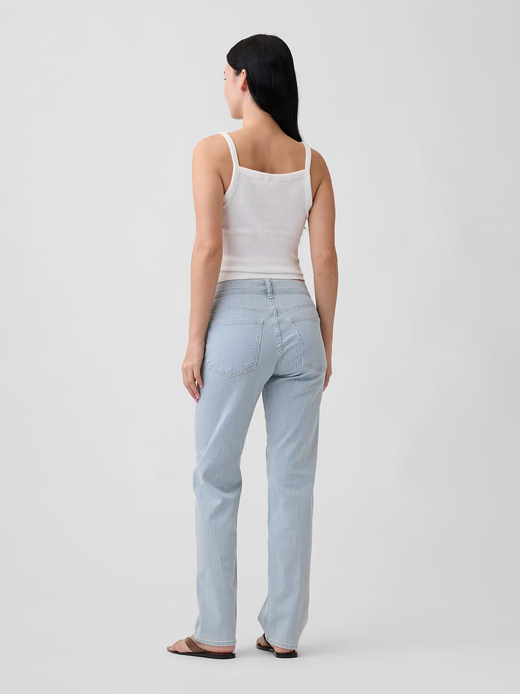Image number 4 showing, Mid Rise Stripe '90s Slim Straight Jeans