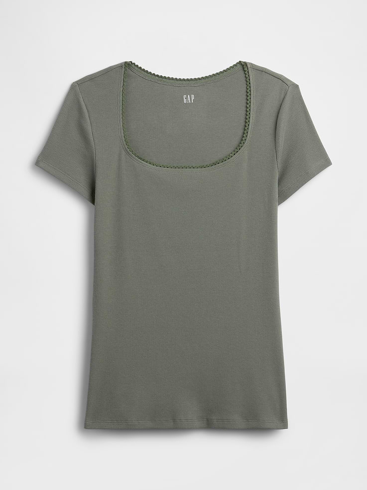 Image number 5 showing, Ribbed Squareneck Top