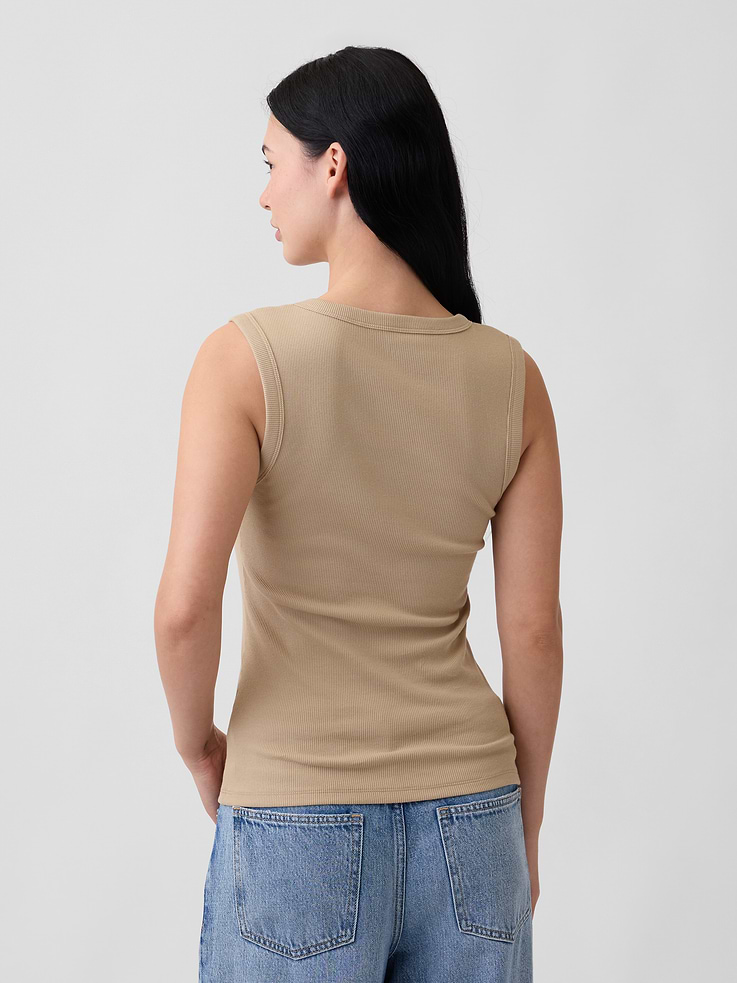 Image number 2 showing, Ribbed Scoopneck Tank Top