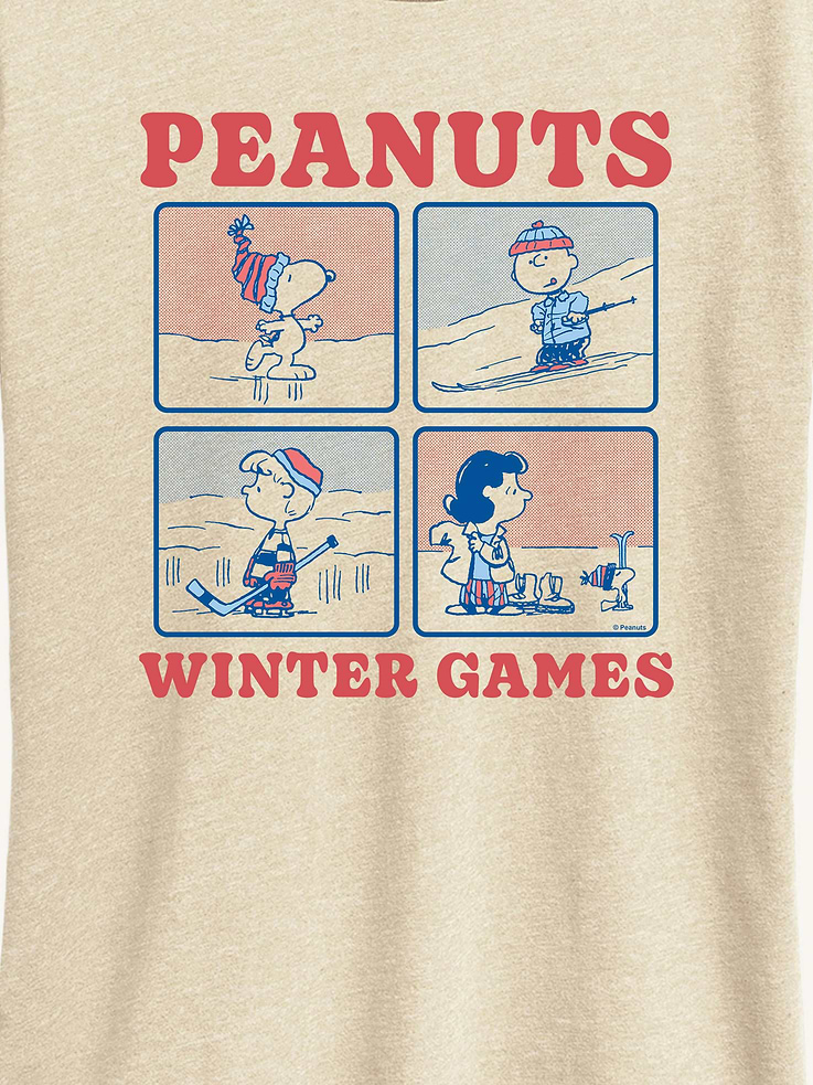Image 2 of 4, Peanuts Winter Games Short Sleeve Graphic T-Shirt