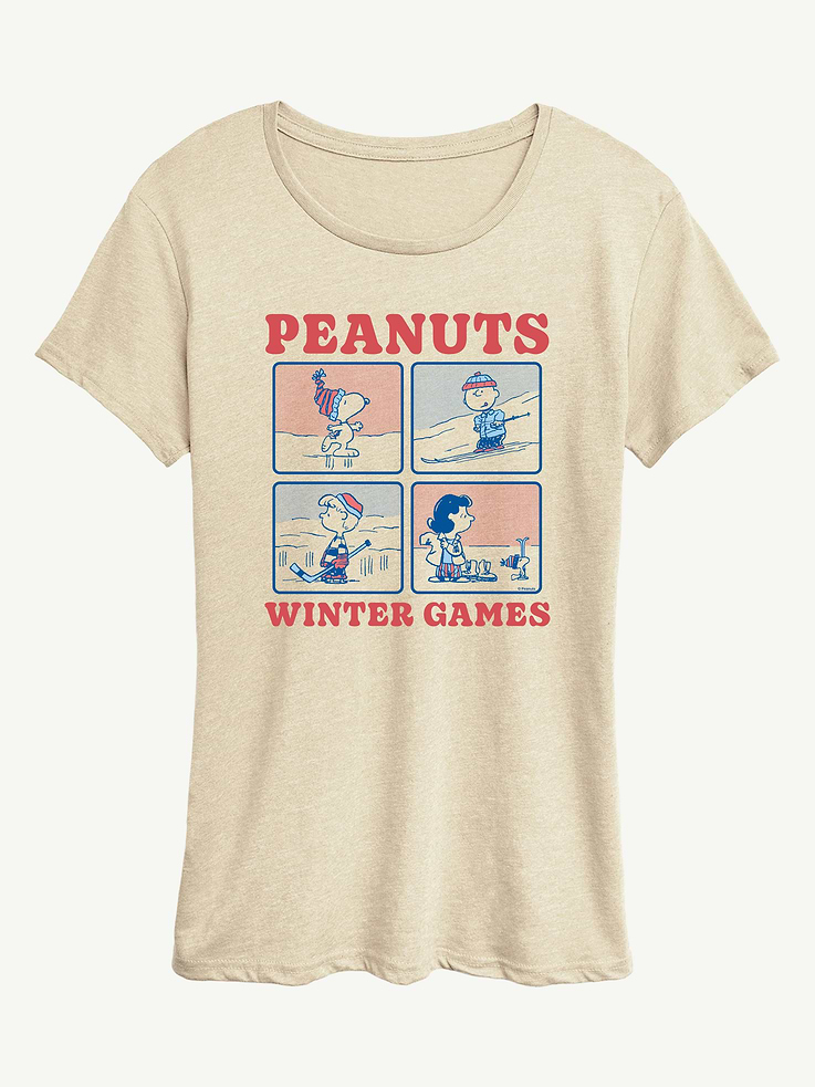 Image 1 of 4, Show off your love for Peanuts and winter adventures with this Winter Games Short Sleeve Graphic T-Shirt. A fun, easy-to-style tee for fans of all ages.