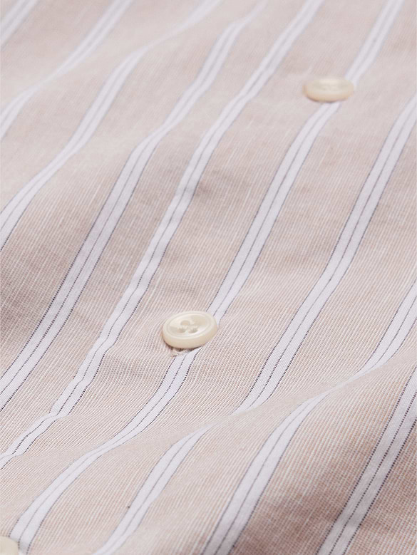 Slim-Fit Linen-Cotton Dress Shirt