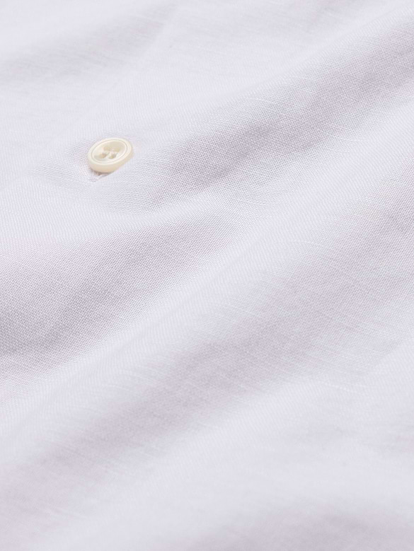 Slim-Fit Linen-Cotton Dress Shirt