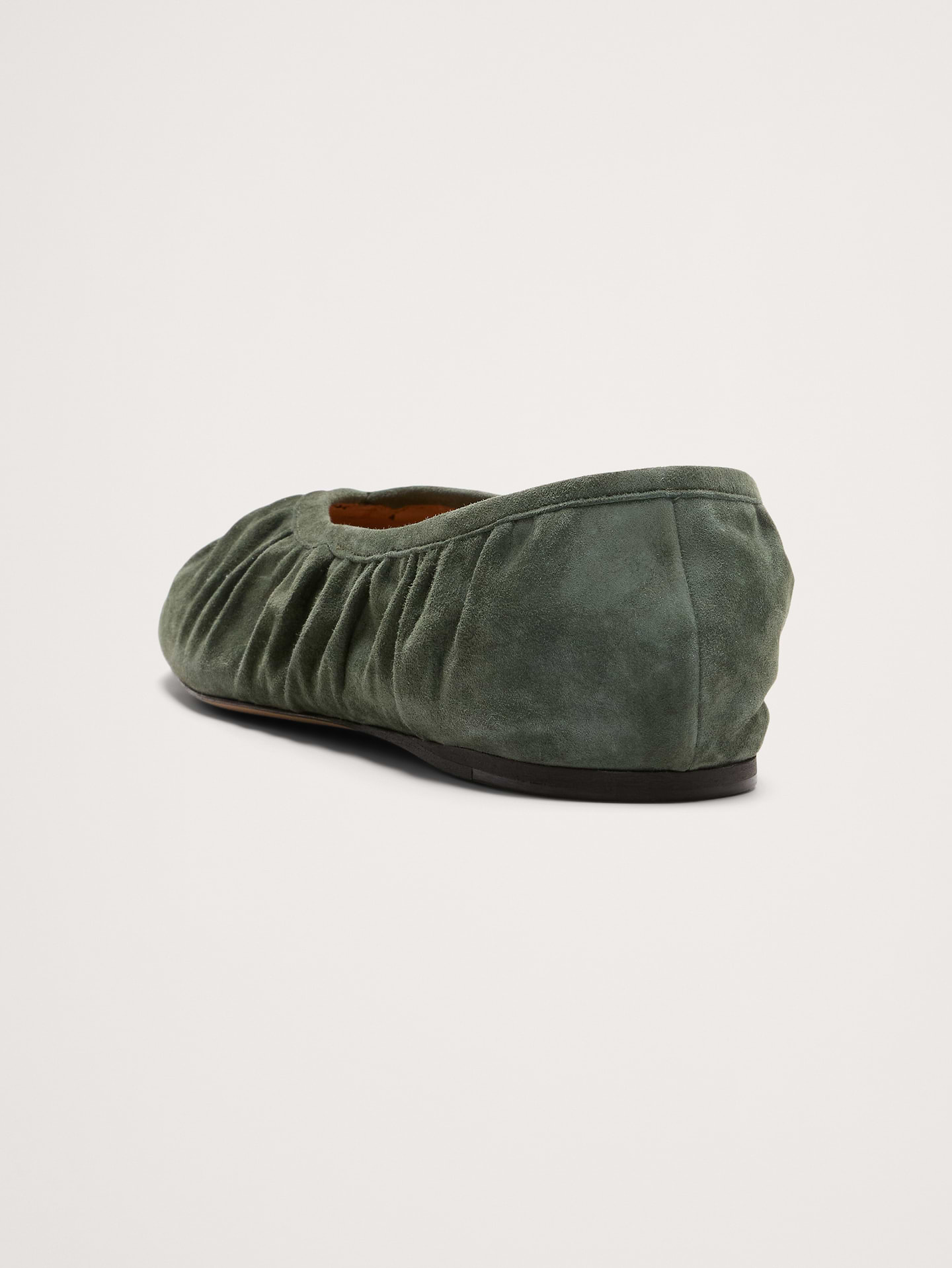 Image number 4 showing, Ruched Suede Ballet Flat