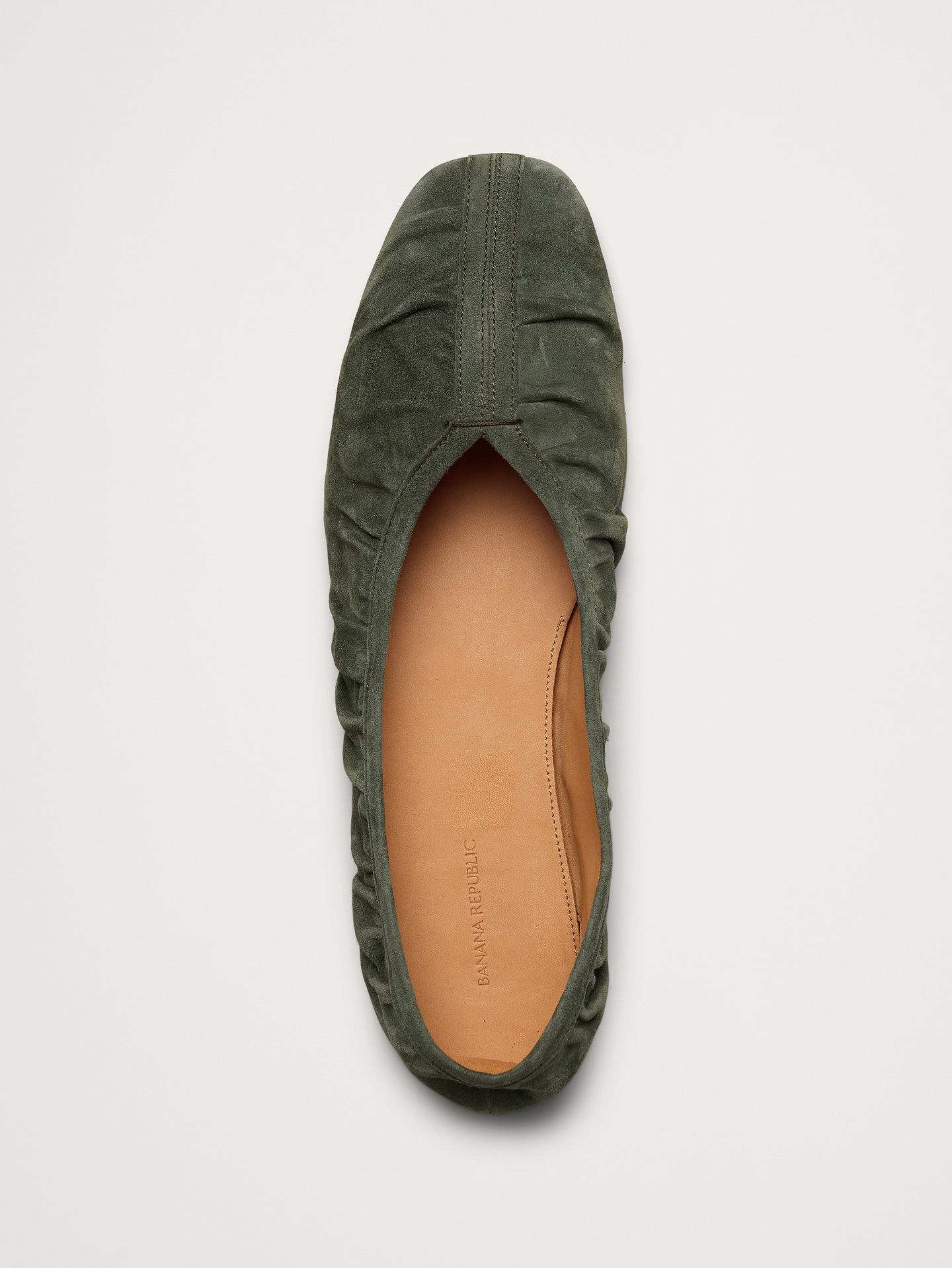 Image number 5 showing, Ruched Suede Ballet Flat