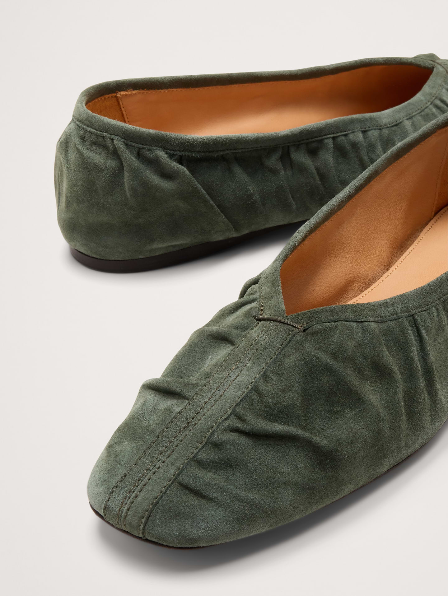 Image number 6 showing, Ruched Suede Ballet Flat