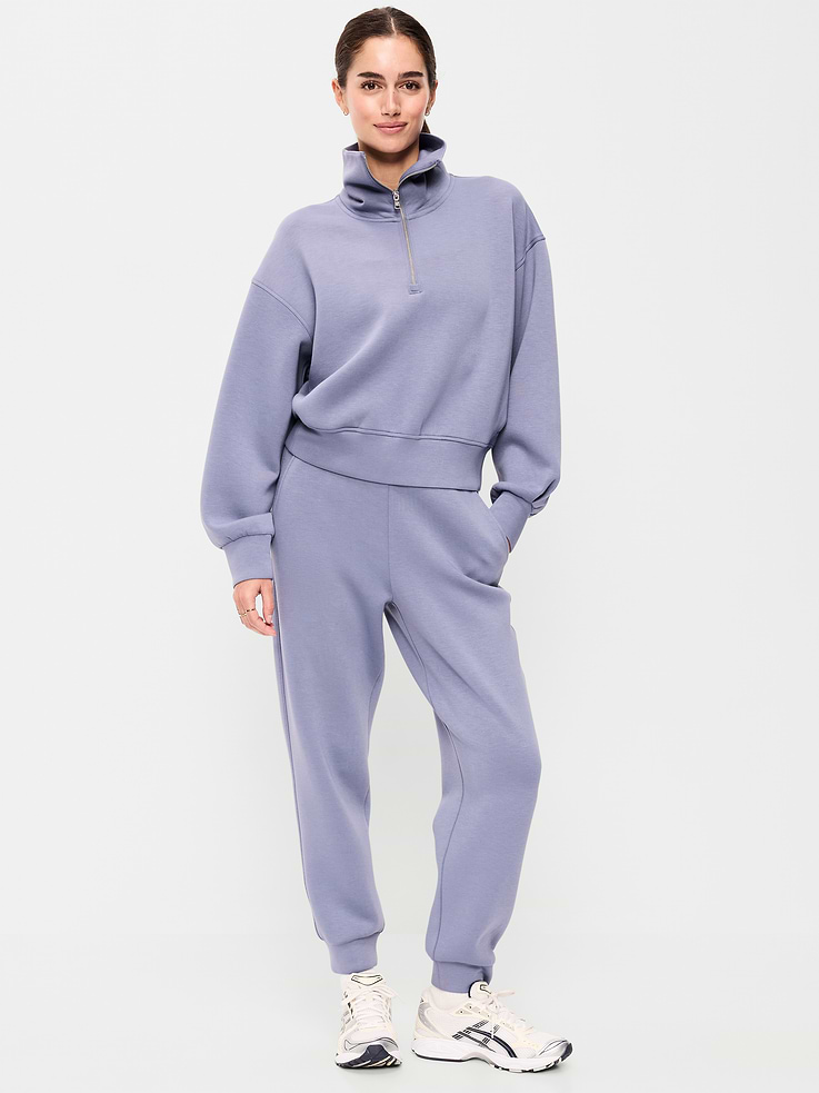 Image number 1 showing, High-Waisted Bounce Fleece Jogger Sweatpants