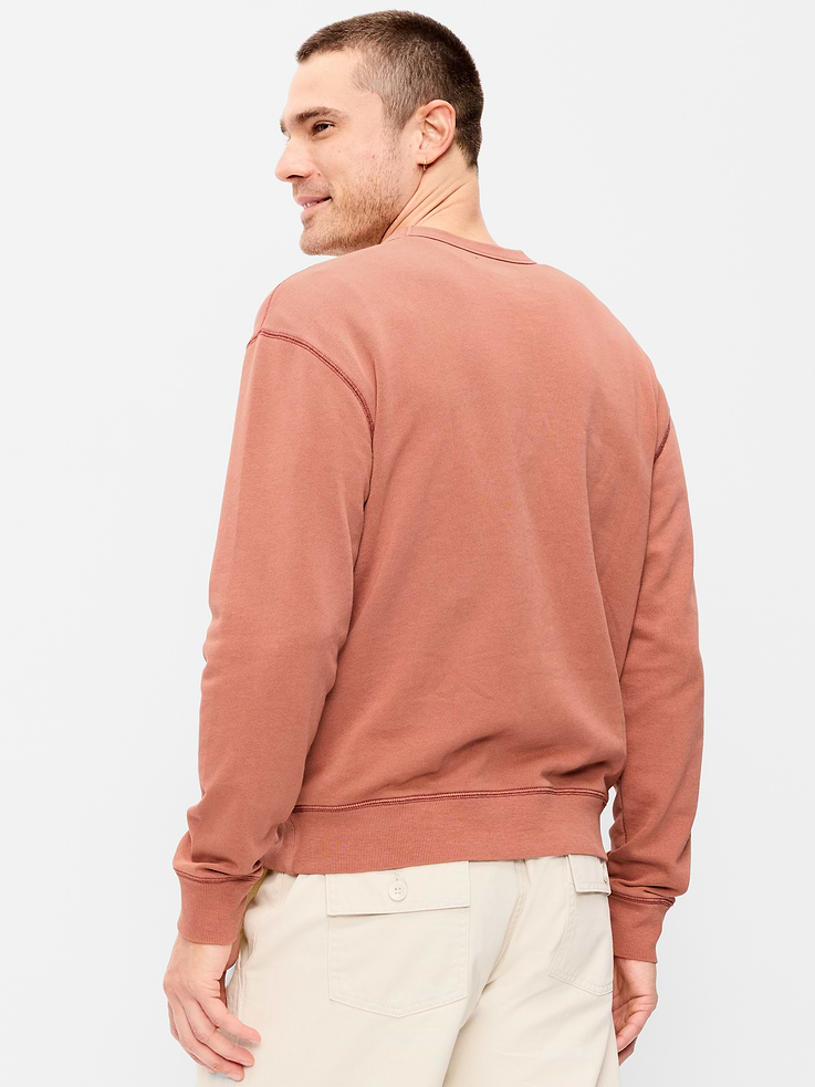 Image number 2 showing, Loose Garment-Washed Crew-Neck Sweatshirt