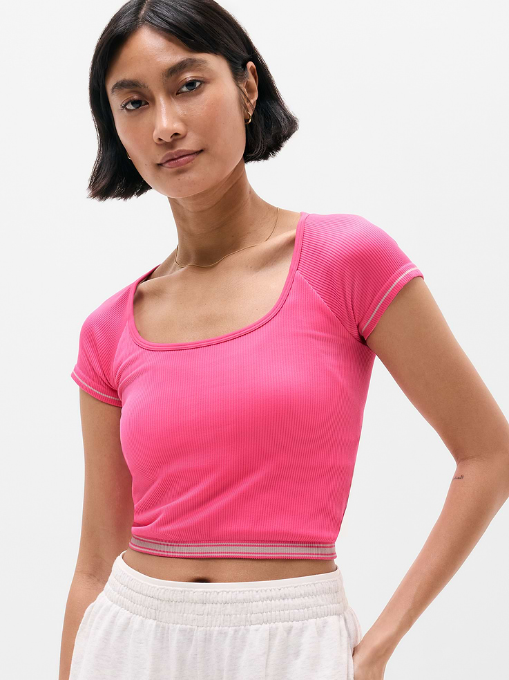 Image number 2 showing, Recharge Seamless Open Back Tee