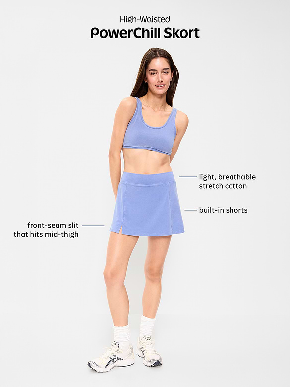 High-Waisted PowerChill Skort
