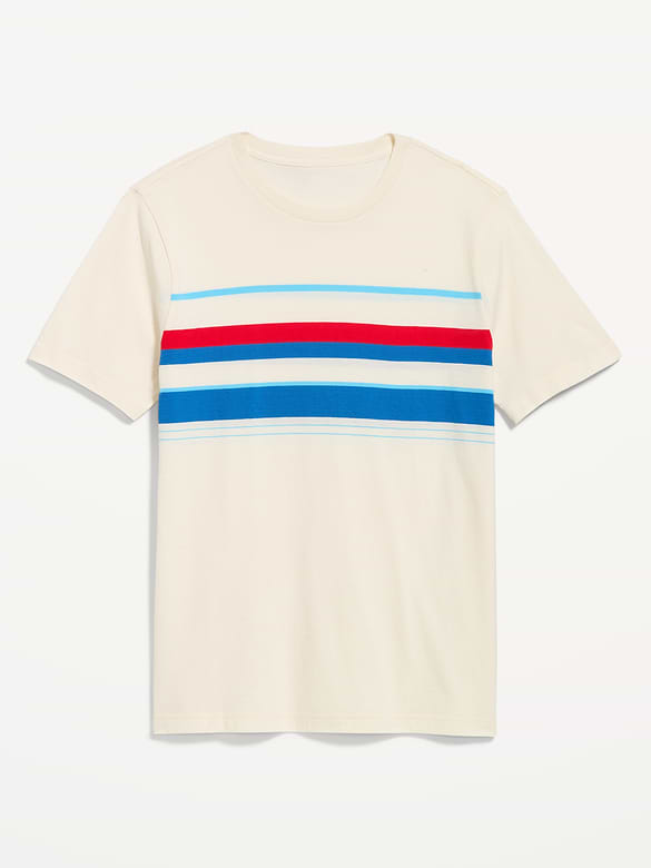 T-shirt ras du cou à rayures
