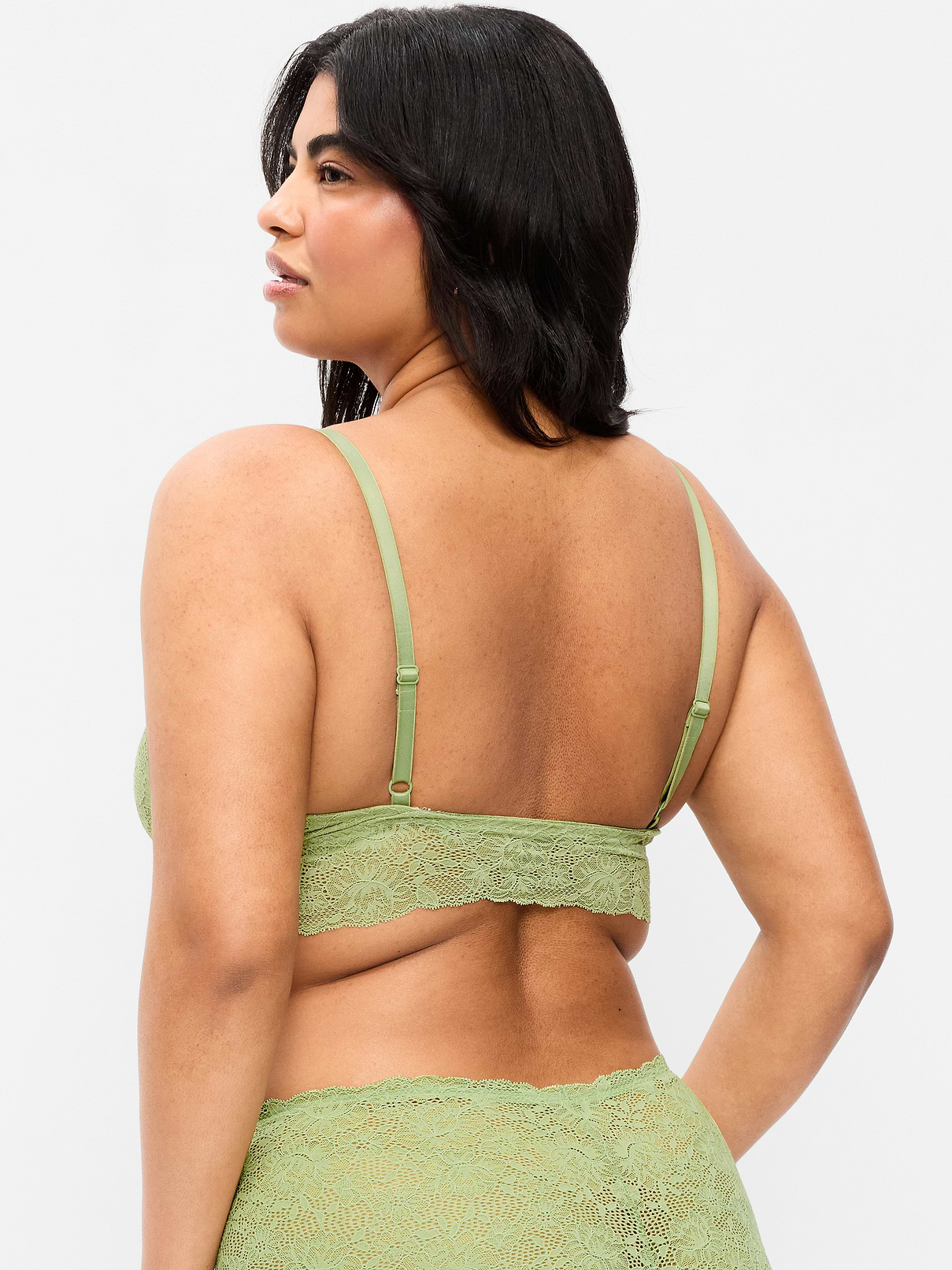 Image 6 of 8, Lace Longline Bralette