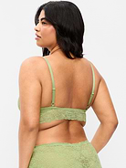Image 6 of 8, Lace Longline Bralette