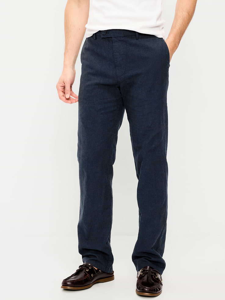 Image number 2 showing, 90's Straight-Fit Linen-Blend Dress Pants