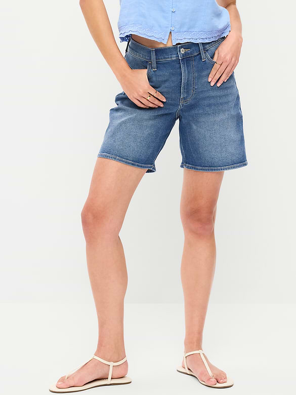 High-Waisted Wow Jean Shorts -- 7-inch inseam