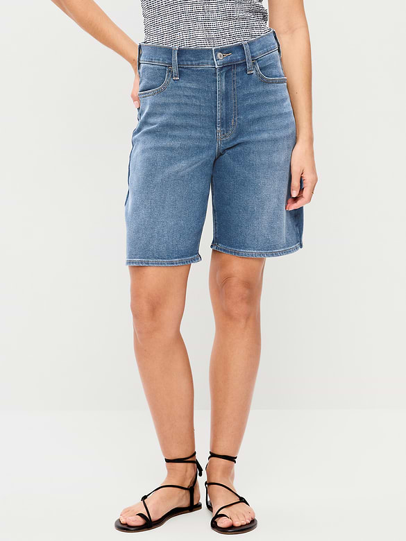 High-Waisted Wow Jean Shorts -- 9-inch inseam