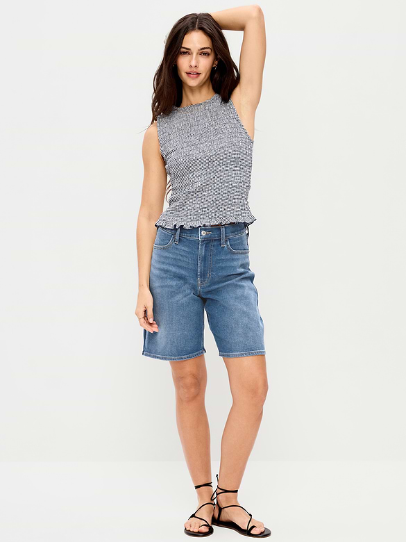 High-Waisted Wow Jean Shorts -- 9-inch inseam