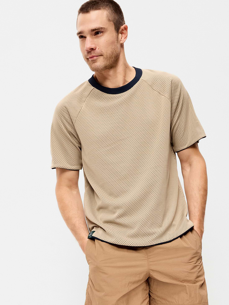 Image number 3 showing, Loose Mesh Reversible T-Shirt
