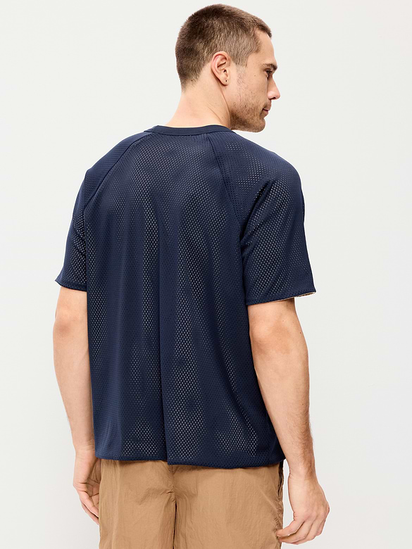Loose Mesh Reversible T-Shirt