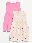 L'image numéro 1 présente Robe sans manches avec poche en cœur pour toute-petite (paquet de 2)