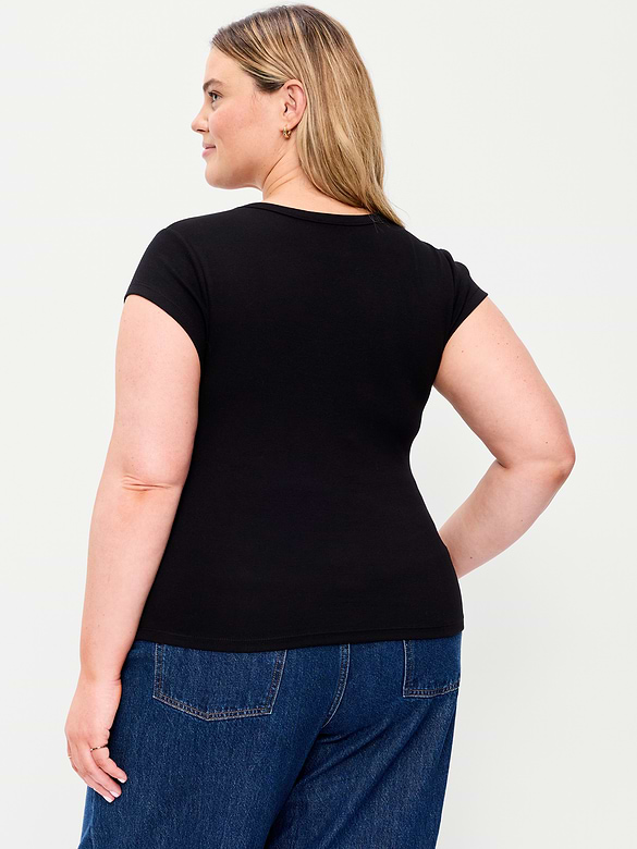 Snug High V-Neck T-Shirt