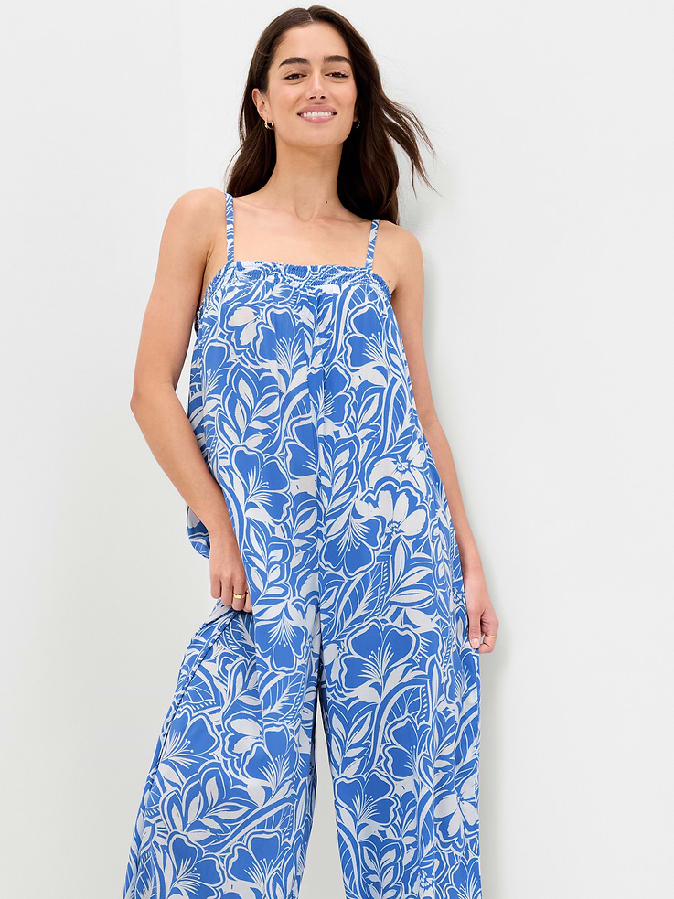 Image number 3 showing, Airy Smocked Jumpsuit