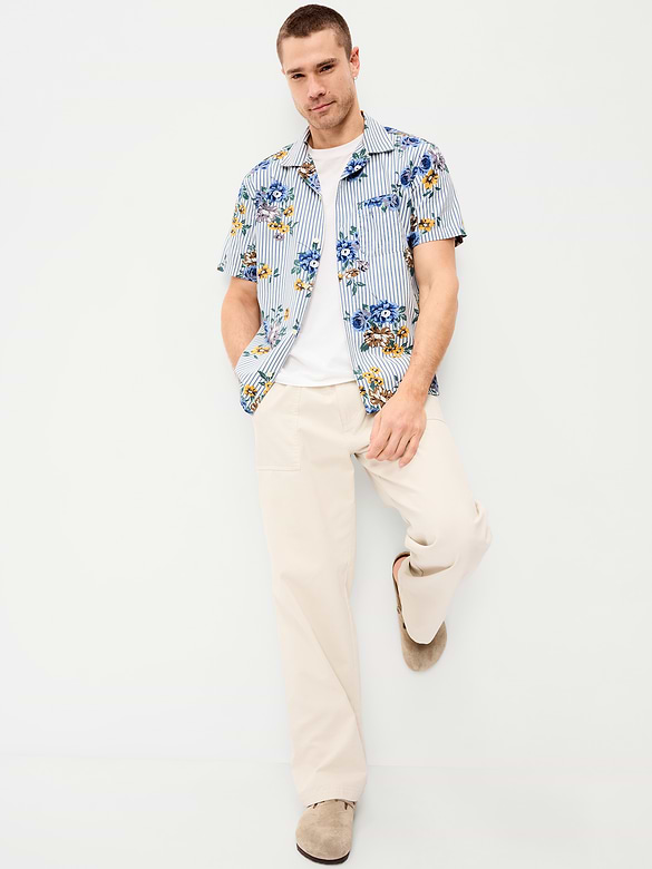 Chemise de vacances à manches courtes