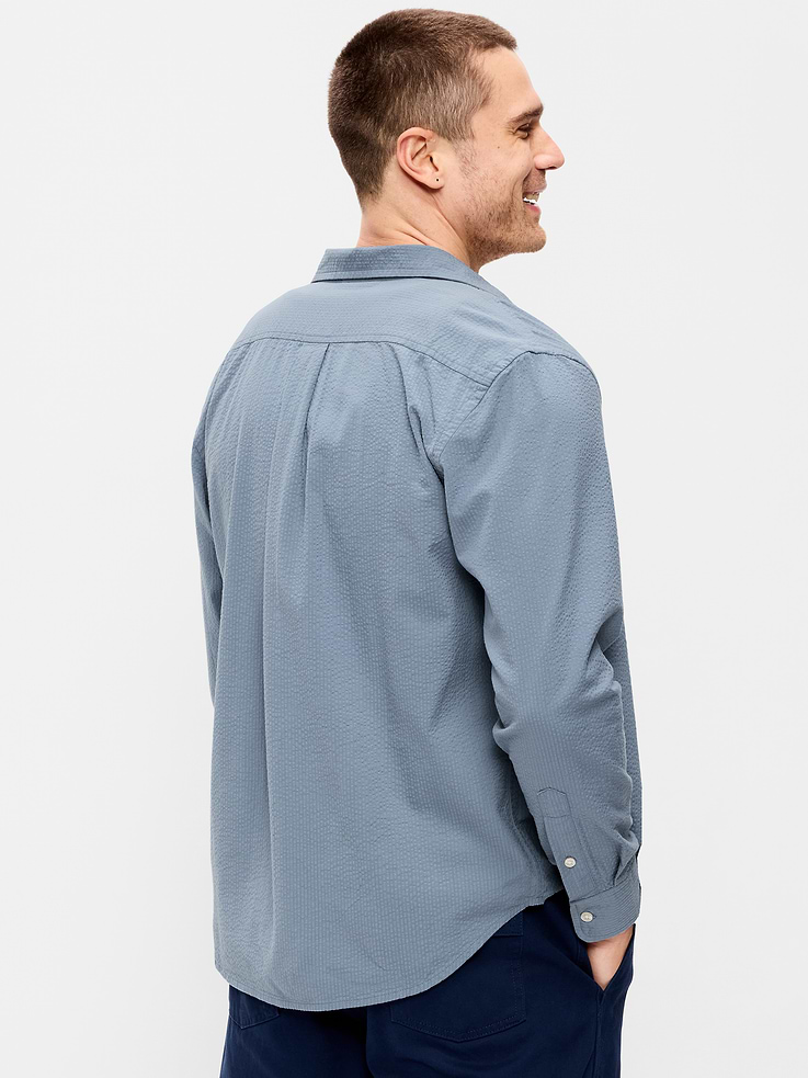 Image number 2 showing, Long-Sleeve Seersucker Pocket Shirt