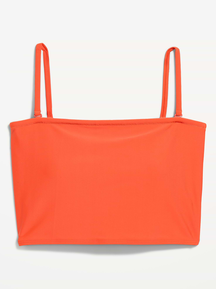 Image 4 of 9, Tie-Back Bandeau Swim Top