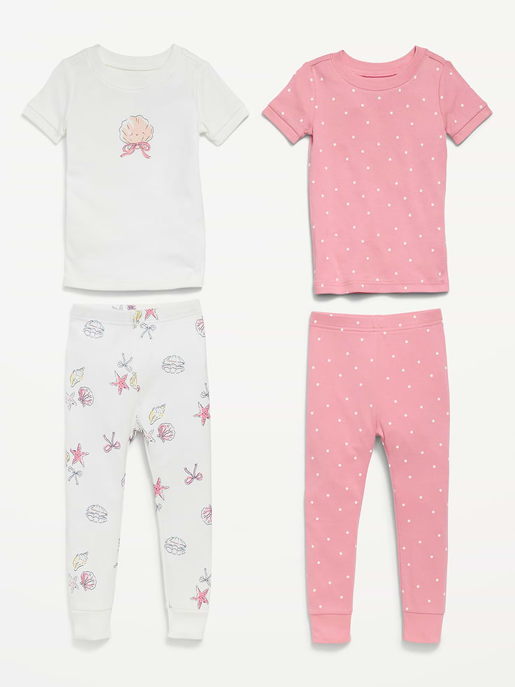 Image 2 of 2, Printed Snug-Fit 100% Cotton Pajama 4-Piece for Toddler & Baby