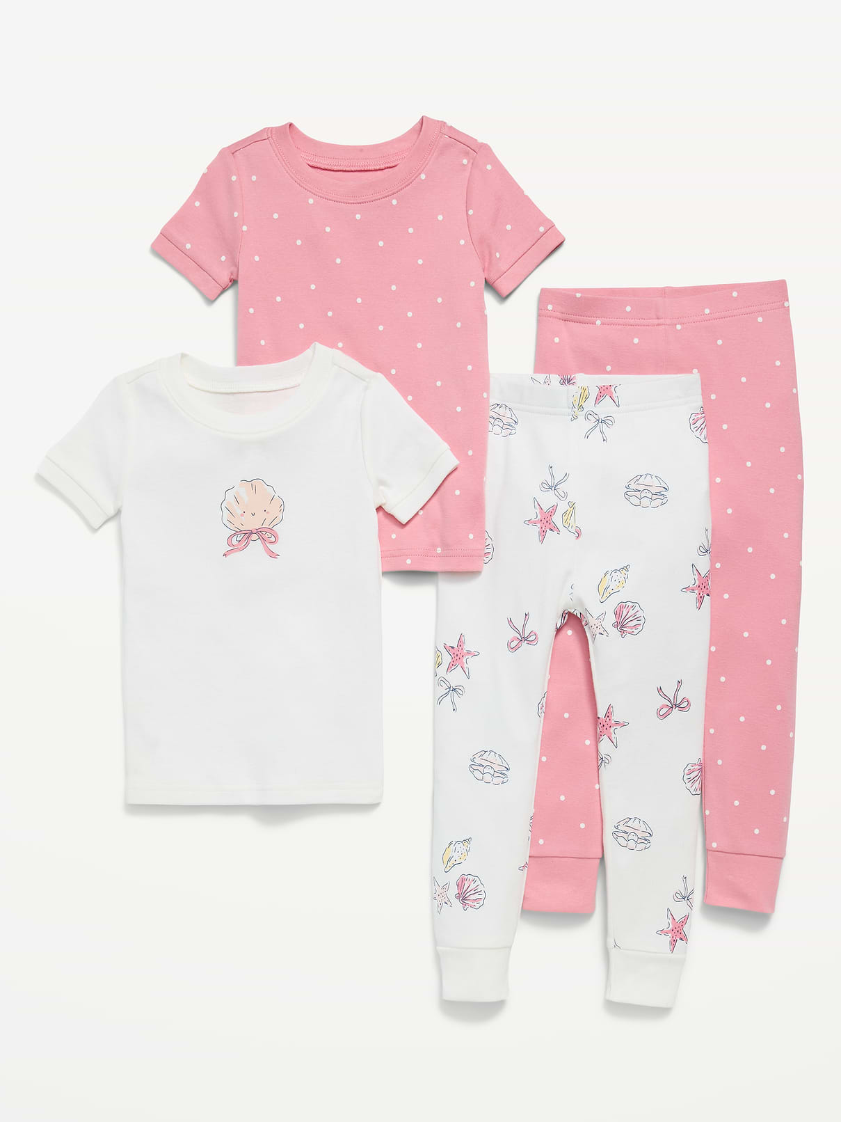 Image 1 of 2, crew neck, short sleeves, matching pajama bottoms, elasticized waistband, all-over print, Product #892847