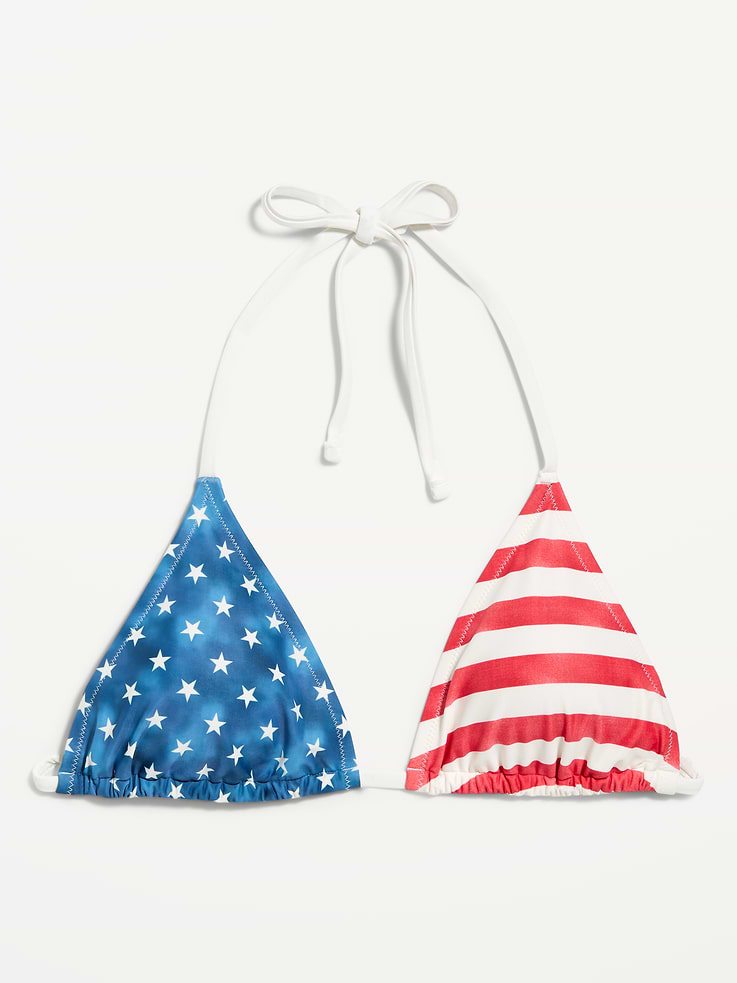 Image number 4 showing, Triangle String Bikini Swim Top