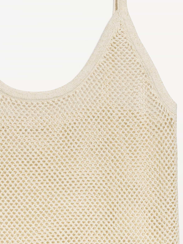 Camisole à basque métallisée