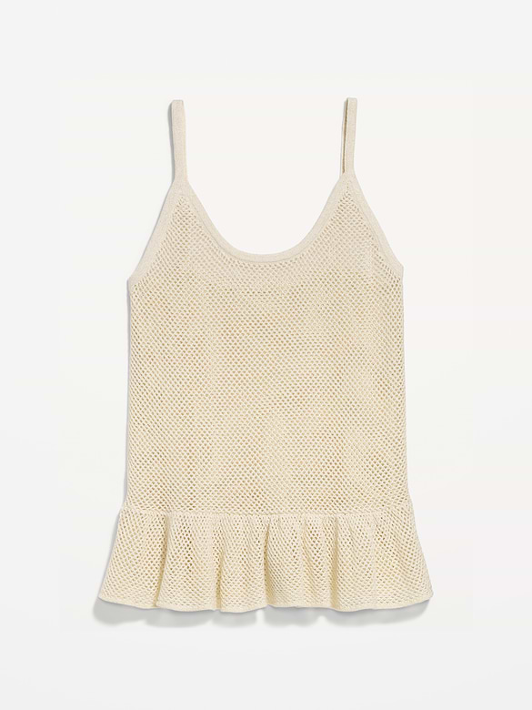 Camisole à basque métallisée