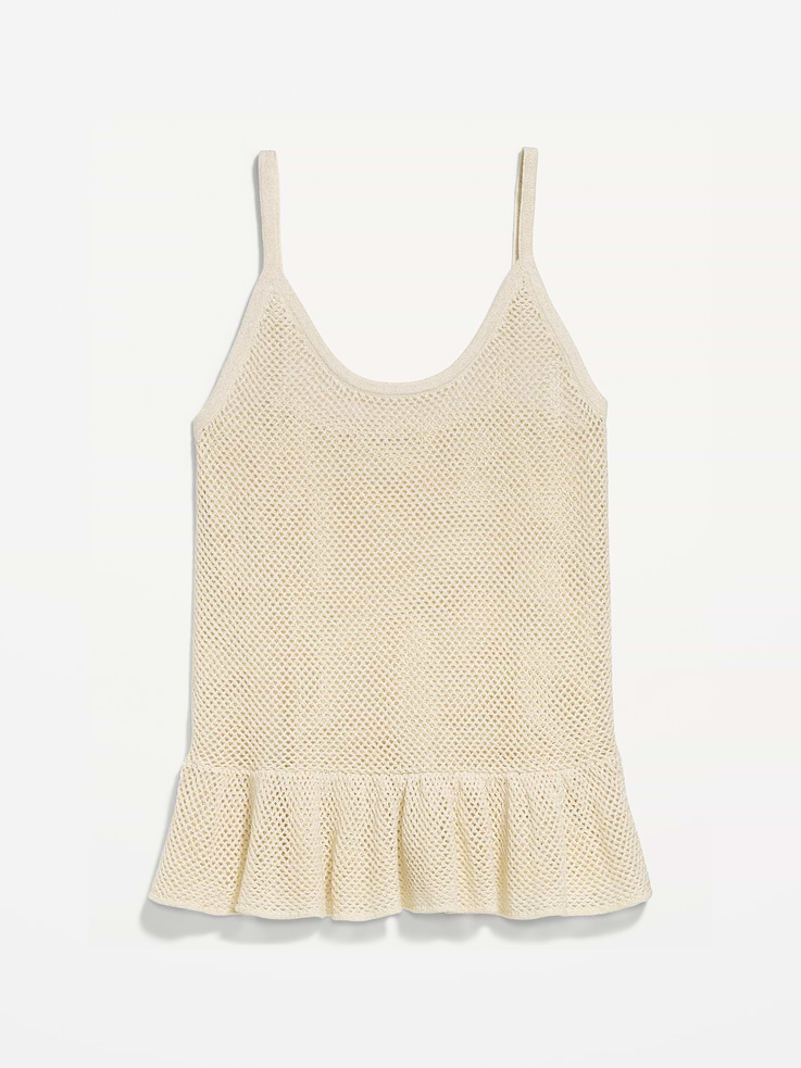 Image number 4 showing, Metallic Peplum Tank Top