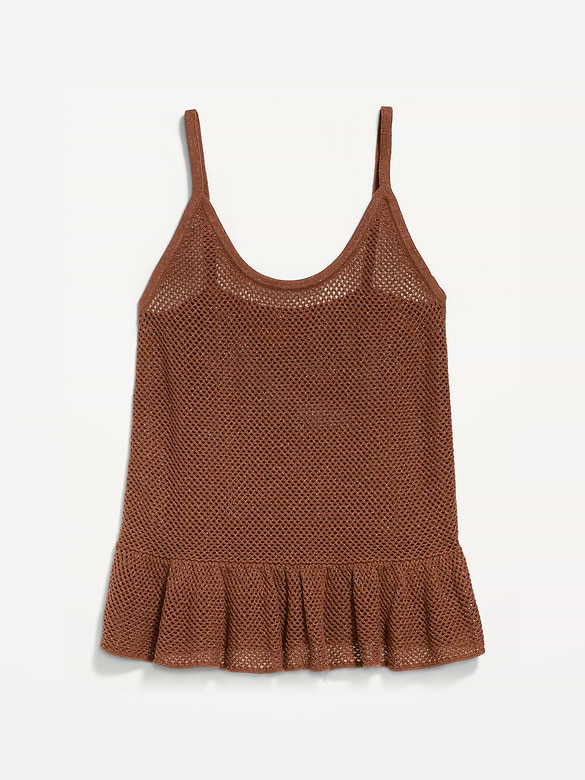 Camisole à basque métallisée