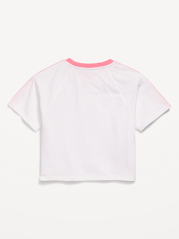Oversized Short-Sleeve Cropped T-Shirt for Girls