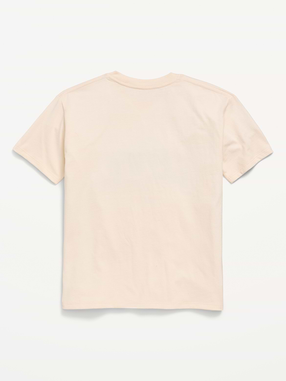 Oversized Short-Sleeve Graphic Tunic T-Shirt for Girls