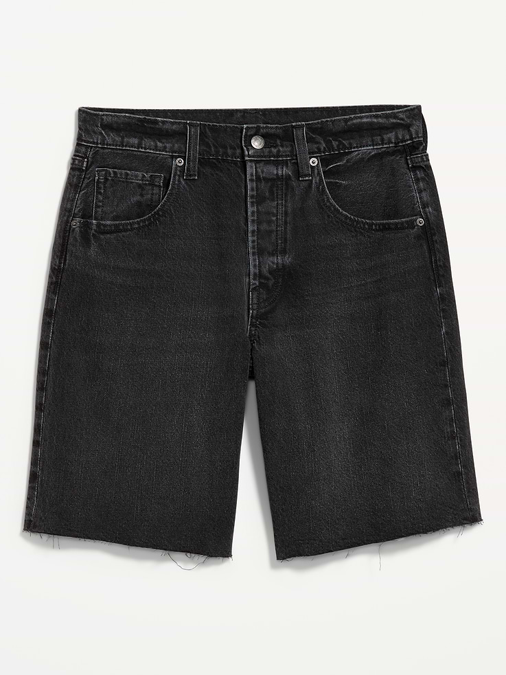 Image number 4 showing, Mid-Rise Baggy Jean Shorts -- 9-inch inseam