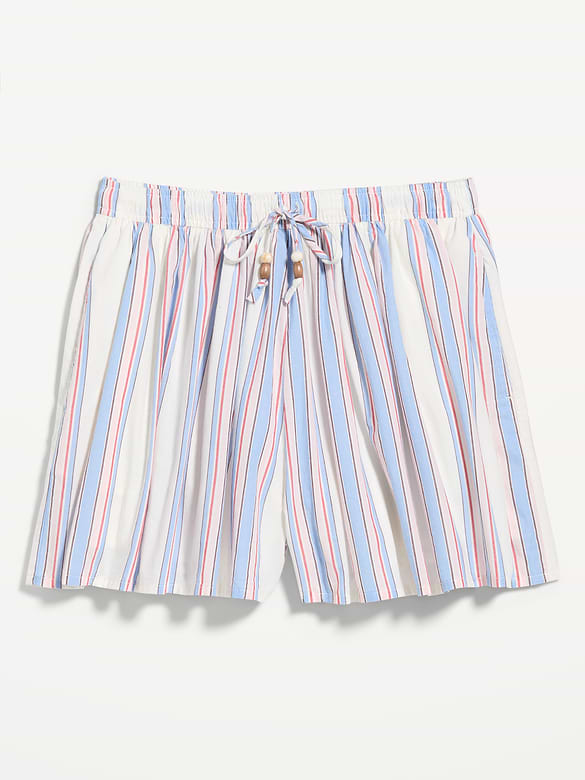 Jupe-short fluide à taille haute