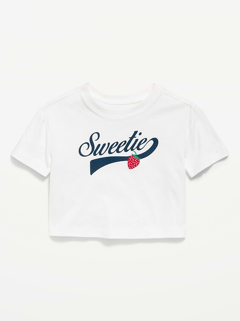 Short Short-Sleeve Boxy Graphic T-Shirt for Toddler Girls on clearance at Old Navy — 60% off