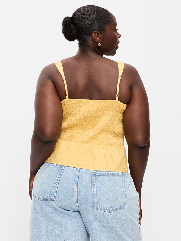 Camisole à smocks et à basque