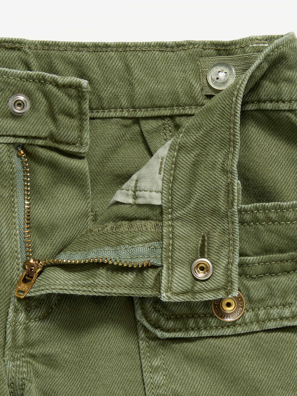 Image number 5 showing, Low-Rise Utility Jean Shorts for Girls