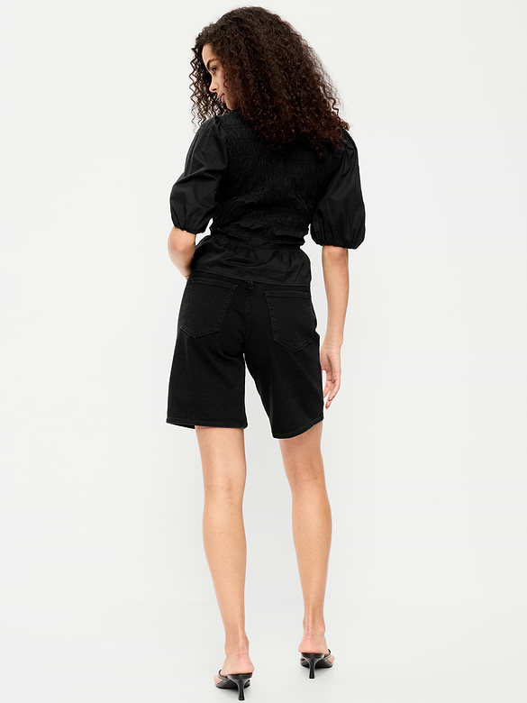 High-Waisted Wow Jean Shorts -- 9-inch inseam
