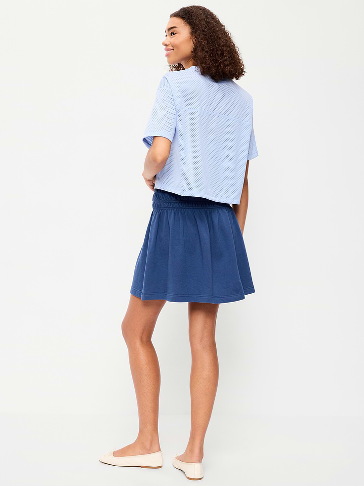 Image number 3 showing, SoSoft Terry Smocked-Waist Mini Skirt