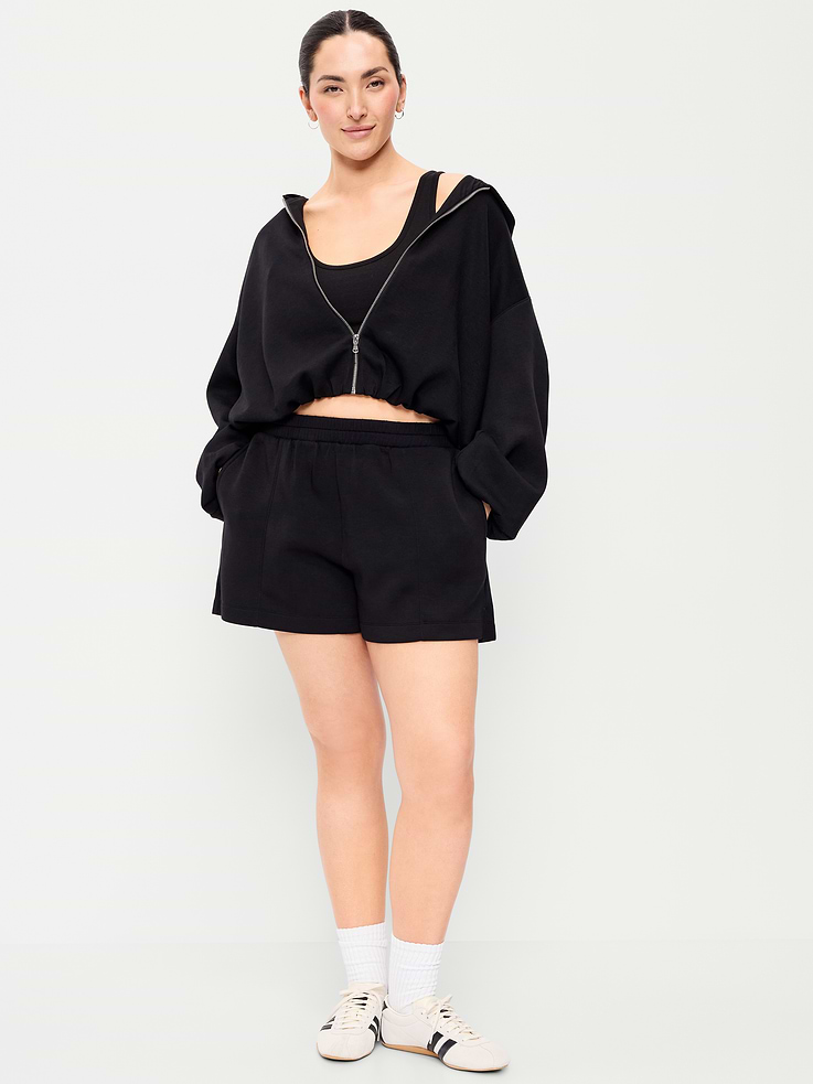 Image number 4 showing, High-Waisted Bounce Fleece Shorts -- 5-inch inseam