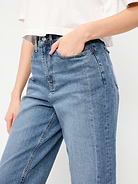 Image 5 of 9, High-Waisted Baggy Barrel Ankle Jeans