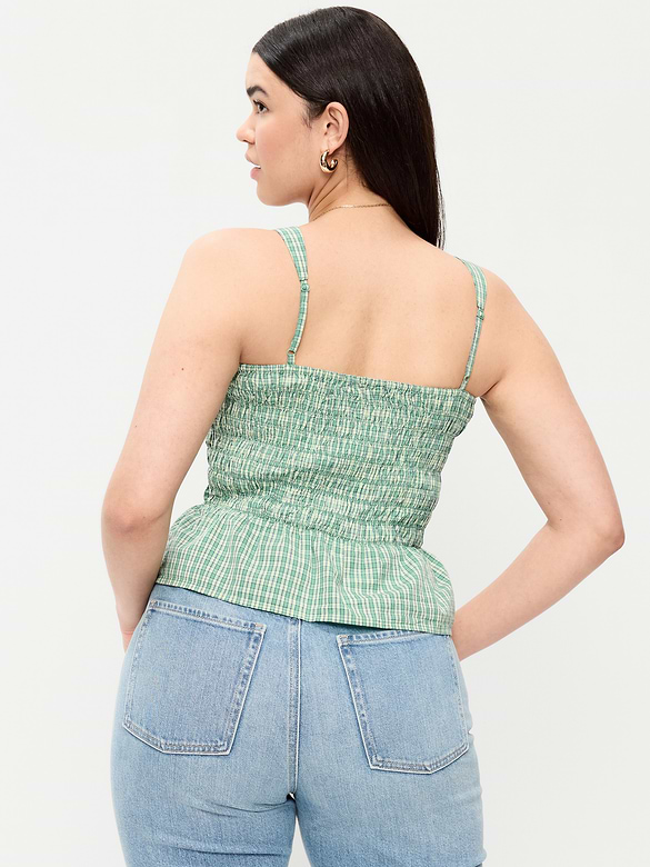 Camisole à smocks et à basque