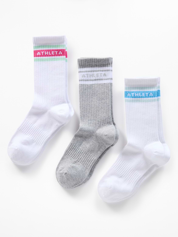 Athleta Girl Everyday Crew Sock 3-Pack