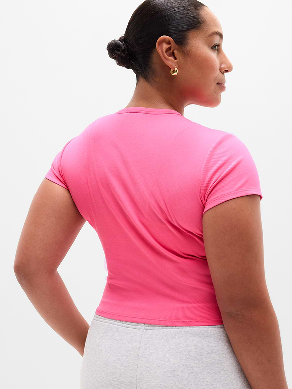 Signature Rib Crop Tee